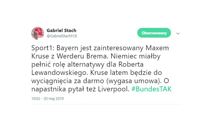 Bayern może sprowadzić ZMIENNIKA dla Lewandowskiego!